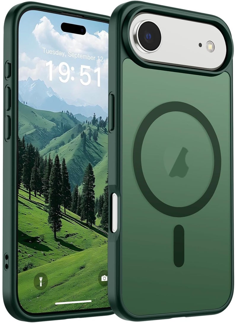 ACLIX Matte Magnetic Case for iPhone 17 Air, Compatible with MagSafe, Plating Luxury Cover, Matte Soft TPU Shockproof Protective Phone Case, (Forest Green) - Image 1