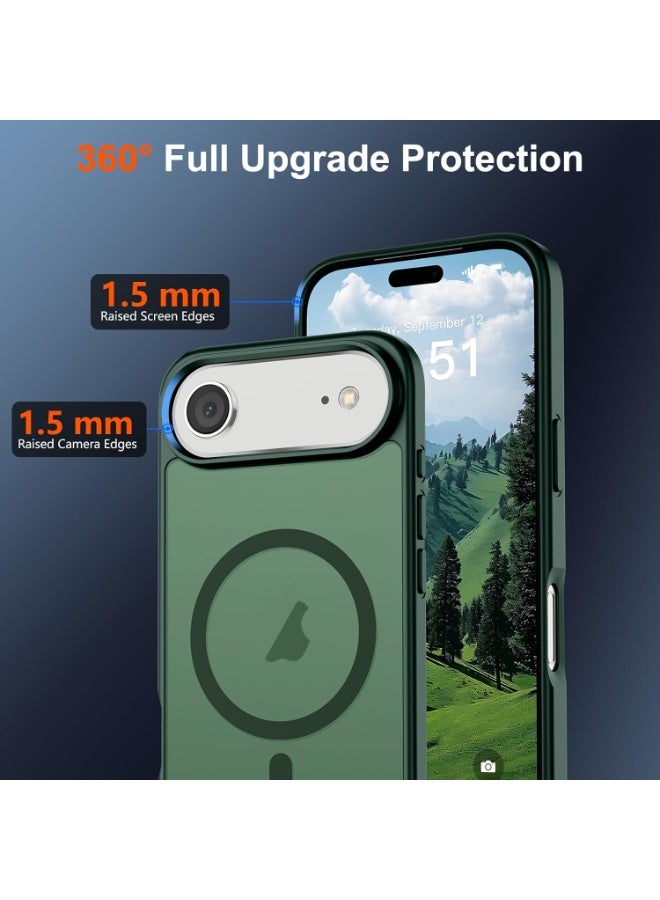 ACLIX Matte Magnetic Case for iPhone 17 Air, Compatible with MagSafe, Plating Luxury Cover, Matte Soft TPU Shockproof Protective Phone Case, (Forest Green) - Image 4