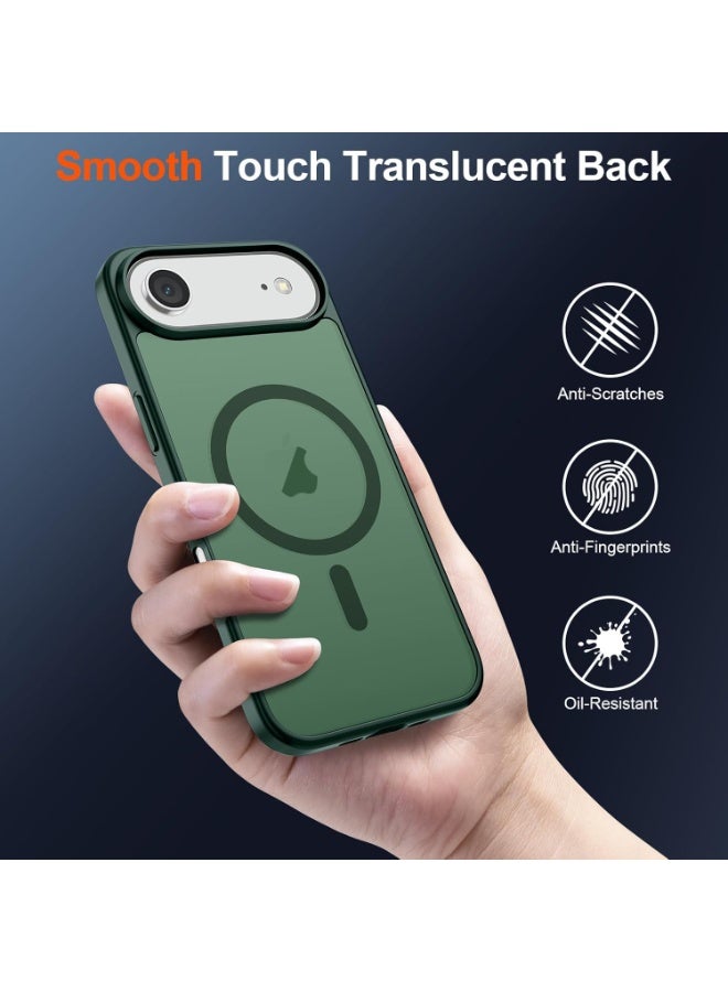 ACLIX Matte Magnetic Case for iPhone 17 Air, Compatible with MagSafe, Plating Luxury Cover, Matte Soft TPU Shockproof Protective Phone Case, (Forest Green) - Image 3