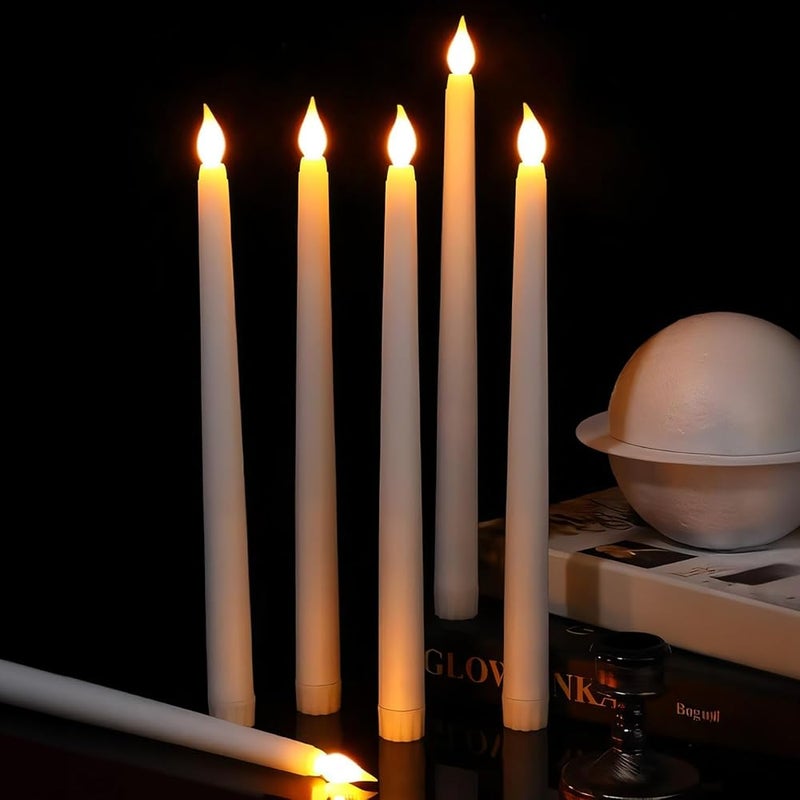 Proxima Direct 6 PCS LED Flameless Taper Candles Flickering with Remote - Image 3