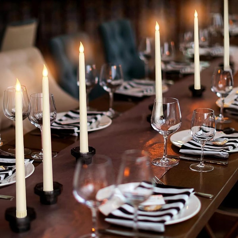 Proxima Direct 6 PCS LED Flameless Taper Candles Flickering with Remote - Image 4