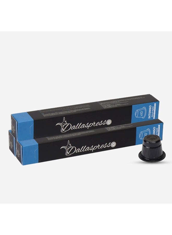 Dallaspresso Intenso Coffee Capsules Pack of 3 – Nespresso Compatible, Finest Roasted Coffee Beans, Rich & Bold Flavor - Image 1