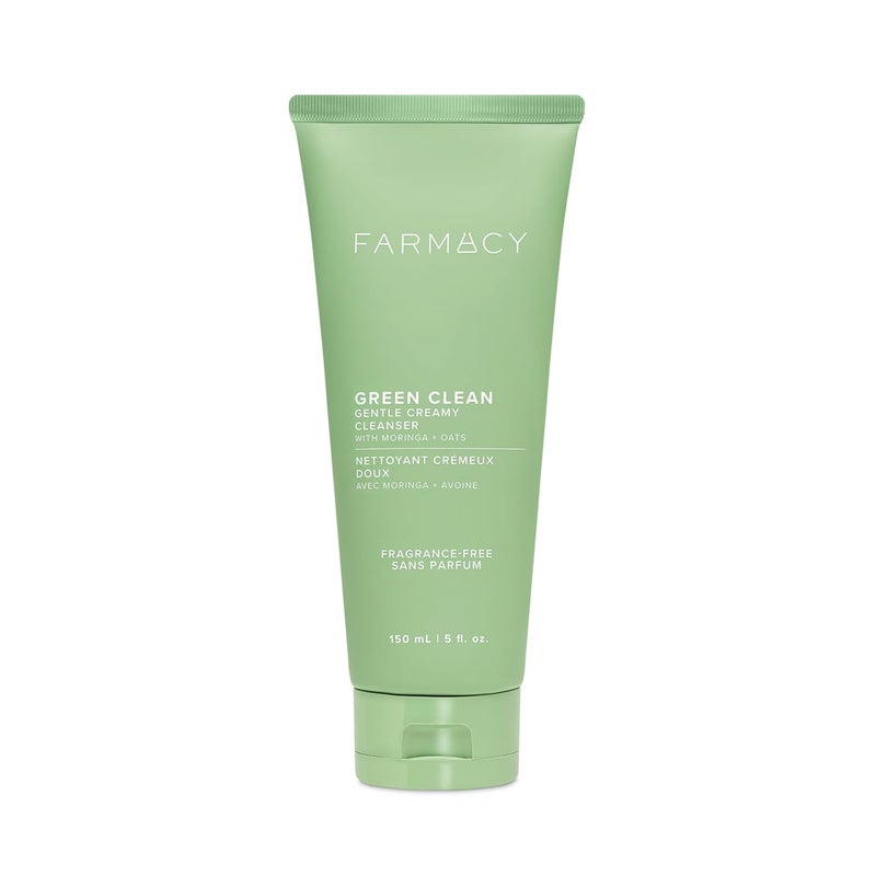 Farmacy Gentle Creamy Face Cleanser  Hydrating Facial Cleanser to Nourish  Help Remove Makeup  Impurities  Enriched with Aloe  Moringa Oil to Soothe Purify  Refresh Skin 5 fl oz
