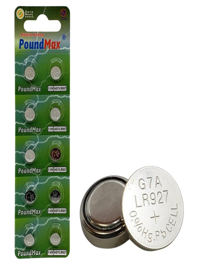 PoundMax 10x AG7 (LR57, LR927, 395) 1,5V - Alkaline Button Cell Batteries | 1x 10-Pack - Image 1