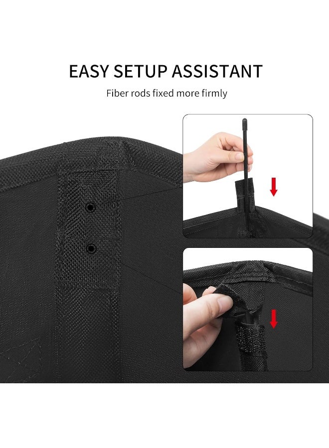 Chrislley 60L Slim Laundry Hamper with Lid Narrow Laundry Basket with Handle Upgrade Foldable Dirty Clothes Hamper Portable Skinny Hamper Organizer Storage Bins (25.6 inches, black)  - Image 4