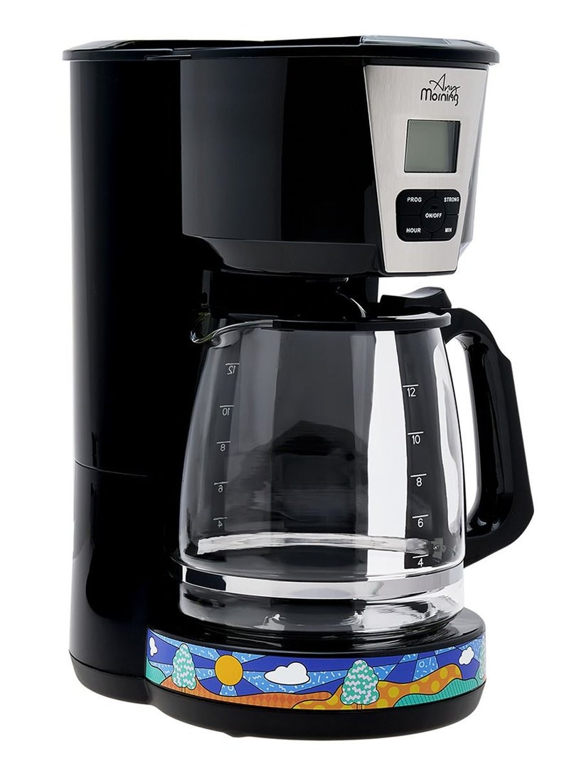 آني مورننغ آلة تحضير القهوة المفلترة، سعة 15 كوب (2.0 لتر)، ماكينة قهوة قابلة للبرمجة، تشغيل وإيقاف تلقائي، وظيفة منع التقطير، التحكم في قوة التخمير، لوحة تسخين للحفاظ على الدفء، سهلة التنظيف، بقدرة 1000 واط - SH21515B - Image 2