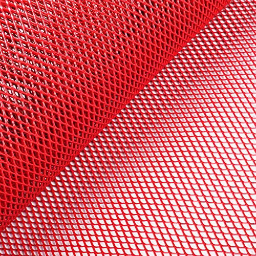 AggAuto Universal 40"x13" Car Grill Mesh - Aluminum Alloy Automotive Grille Insert Bumper Rhombic Hole 3x6mm, One of the Most Multifunctional Shape Grids Red - Image 2