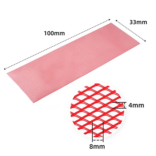 AggAuto Universal 40"x13" Car Grill Mesh - Aluminum Alloy Automotive Grille Insert Bumper Rhombic Hole 3x6mm, One of the Most Multifunctional Shape Grids Red - Image 4