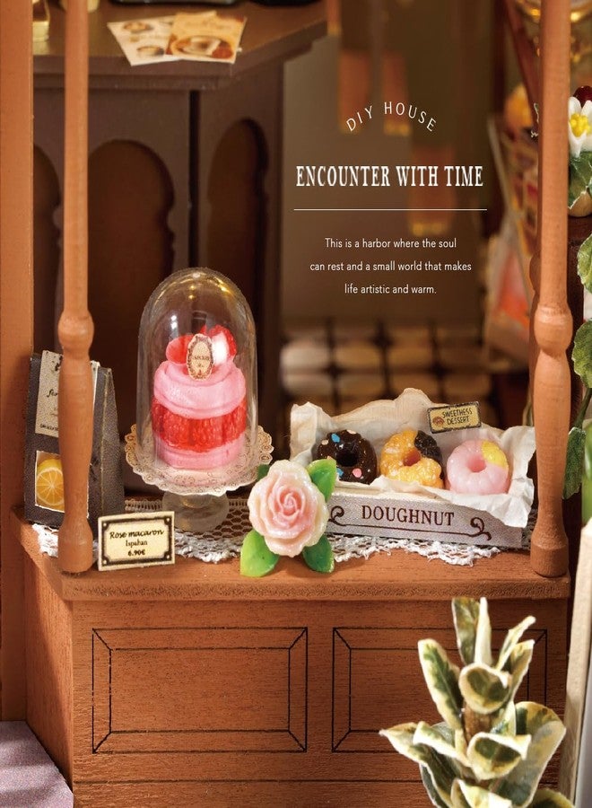 CUTEROOM Miniature House Kits for Adults,Mini Dollhouse Wooden Furniture Kit, DIY Craft Kits Creative Room Tiny House for Decoration- Coffee Shop - Image 5
