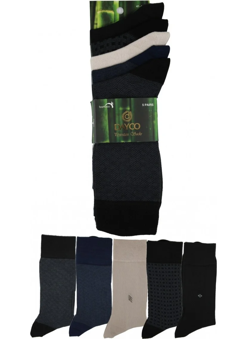 DAYCO Summer Socket Men's Bamboo Socks 5-Piece Colorful Set