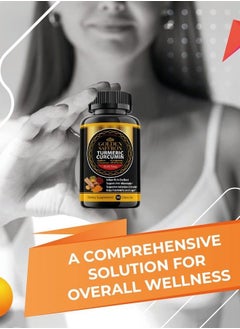 Golden Saffron Turmeric Curcumin Supplement with Bioperine, Saffron, Cinnamon, and Ginger - High Potency, Non-GMO, Gluten-Free Supplement for a Better Effectiveness. Made in USA  - Image 4
