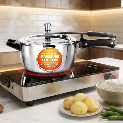 Glen 2200W Infrared Cooktop Stove with Steel Grill Rack Touch Control, Polished Crystal Glass Plate, Digital Display 3 Modes, 4.5KV Surge Protection for Induction & Flat Bottom Utensils (SA-3074IR22) - Image 2