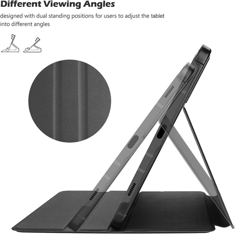 Procases Case For Galaxy Tab S7 Fe 5G 2021/S8 Plus 2022/S7 Plus 2020 12.4 Inch With S Pen Holder, Smart Cover For 12.4" Samsung Galaxy Tablet Sm-X800 X806 T730 T736 T970 T975 T976 T978 -Black - Image 4