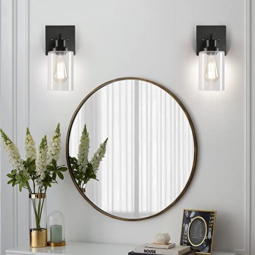 DIKAIDA Plug in Wall Sconces, 2 Pack Wall Lamp, Rustic Plug in Wall Light Sconces, Sconces Wall Lighting, E26 Modern Wall Light Fixtures - Image 2