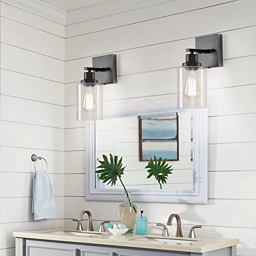 DIKAIDA Plug in Wall Sconces, 2 Pack Wall Lamp, Rustic Plug in Wall Light Sconces, Sconces Wall Lighting, E26 Modern Wall Light Fixtures - Image 3