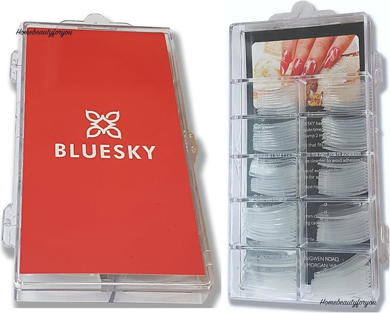 BLUESKY NAIL EXTENSION FORMS PACK OF 100 LED UV SOAK OFF 10 SIZES FAST POST