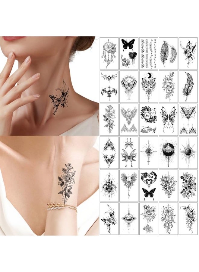 Hugifts Temporary temporary tattoo sticker kit, 30 sheets in various styles for parties, Christmas, Halloween, Easter, etc. Realistic, waterproof, durable, suitable for adults and children, perfect for parties, holidays, beaches, and other occasions. - Image 5
