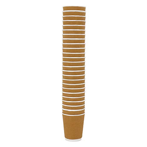 SANWALSA [150 ml, 100 Count, Brown Disposable Ripple Paper Cups | Eco-Friendly & Heat-Resistant Cups for Wedding, Party, Picnic, Cafes | Ideal for Tea, Coffee, Juice & Water - Image 5