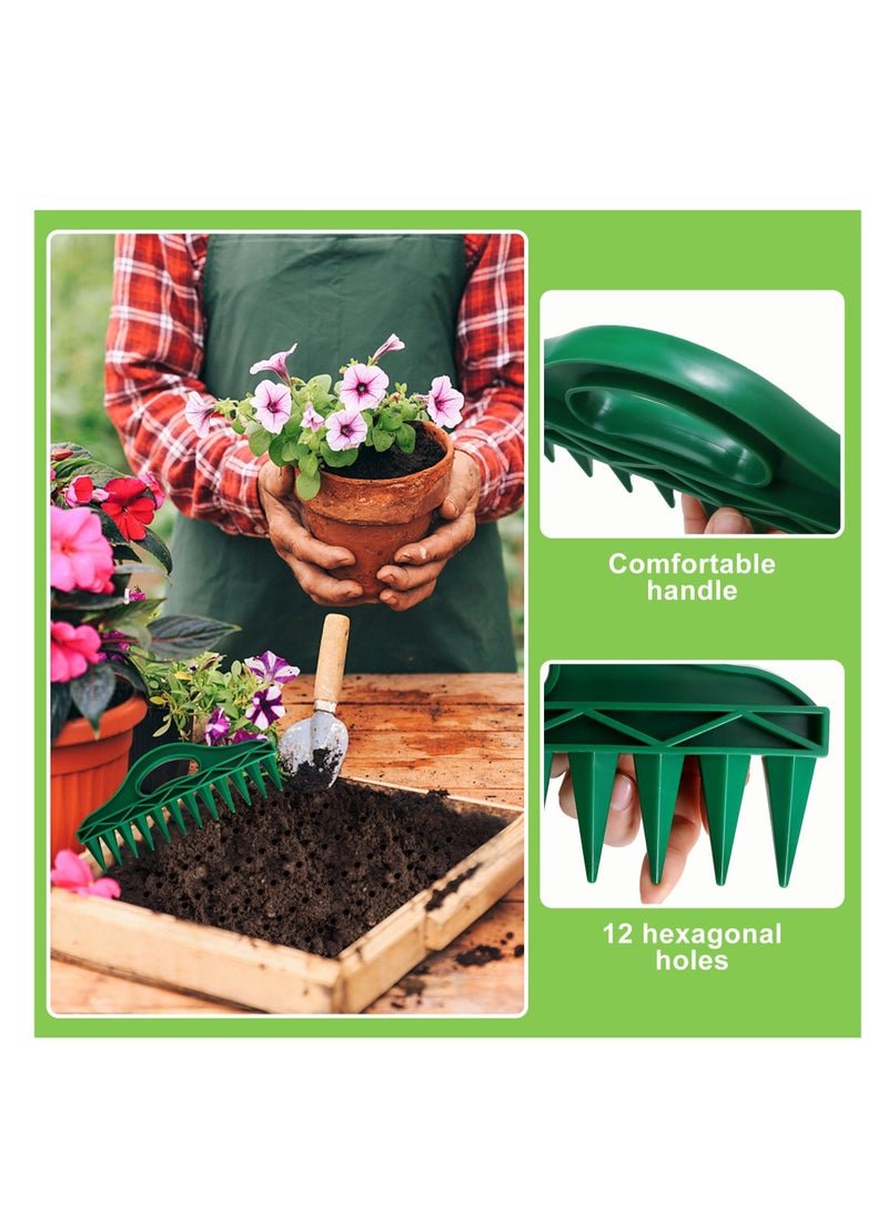 Generic 2 Pack Sowing Seeds Dispenser Set, 12 Holes Seed-in Soil Digger Planter, Garden Seed Spacer, Adjustable Hand Hold Sowing Seeds Dispenser, Seedlings Dibber, Green  - Image 5