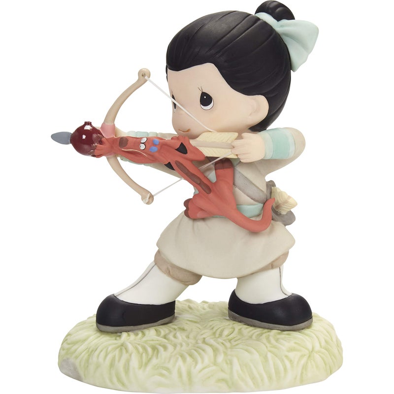 Precious Moments Precious Moments 202032 Disney Mulan Bow and Arrow You Keep Me On Target Bisque PorcelainResin Figurine