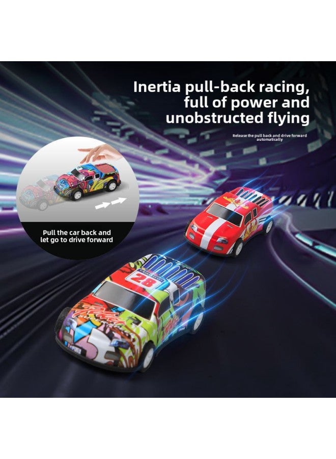 TikTok Explosions Alloy Car Iron Car Children's Toy Simulation Model Ornaments Bulk Back Car Car Car-Color:6.8cm Off-road Fire Series (2000/bag)  - Image 5