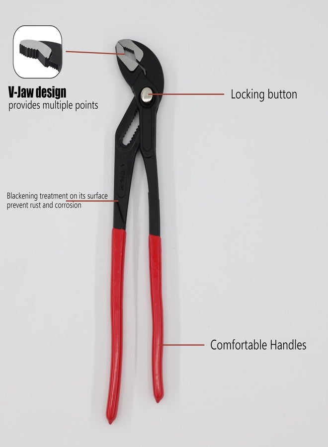 falichchch Quick Adjust Groove Joint Pliers Set 7-inch, 10-inch, 12-inch, Groove Wrench Pliers, Water Pump Plier, Durable CR-V Steel Tongue - Image 3