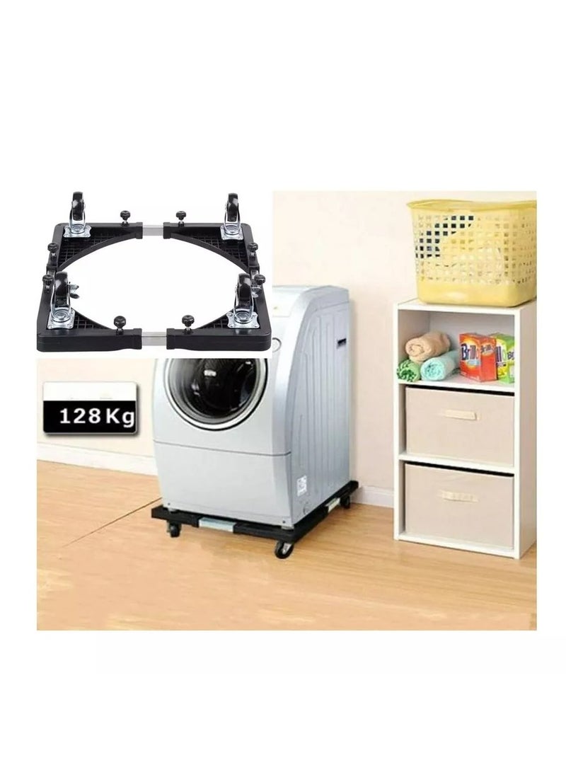 Genetic Washing Machine Base Universal Furniture Dolly with 4 Wheels  Size Adjustable Mobile Stand Holder Rack Bracket for Washer Dryer Refrigerator - Image 2