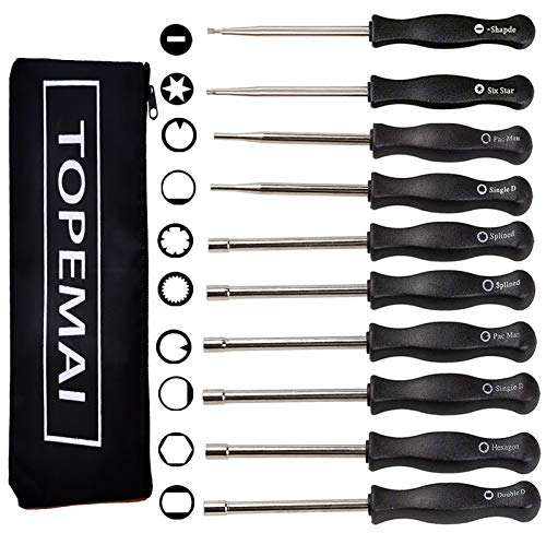 TOPEMAI 10 Pcs Carburetor Adjustment Tool Kit for Common 2 Cycle Small Engine, Carb Adjusting Tool, Carburetor Adjuster Tool for Echo Poulan Homelite String Trimmer - Image 1