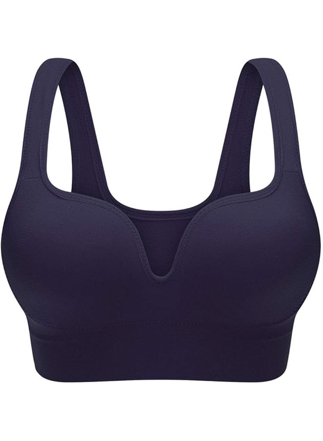 كوينج صدرية رياضية احترافية بدون درزات لليوجا للنساء، حمالة صدر رياضية بدون درزات للرفع، لون سادة، سترة رياضية - Image 4