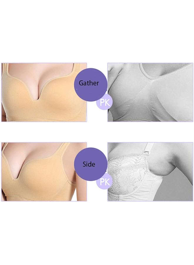 كوينج صدرية رياضية احترافية بدون درزات لليوجا للنساء، حمالة صدر رياضية بدون درزات للرفع، لون سادة، سترة رياضية - Image 2