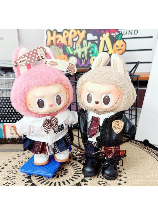 Only Clothes] 17cm Cloth Vinyl Clothes Baby Clothes 15cm Clothes Pay Suit Leather Jacket Coat-Specifications:10cm-Color:Shield Bear Jacket - Image 2