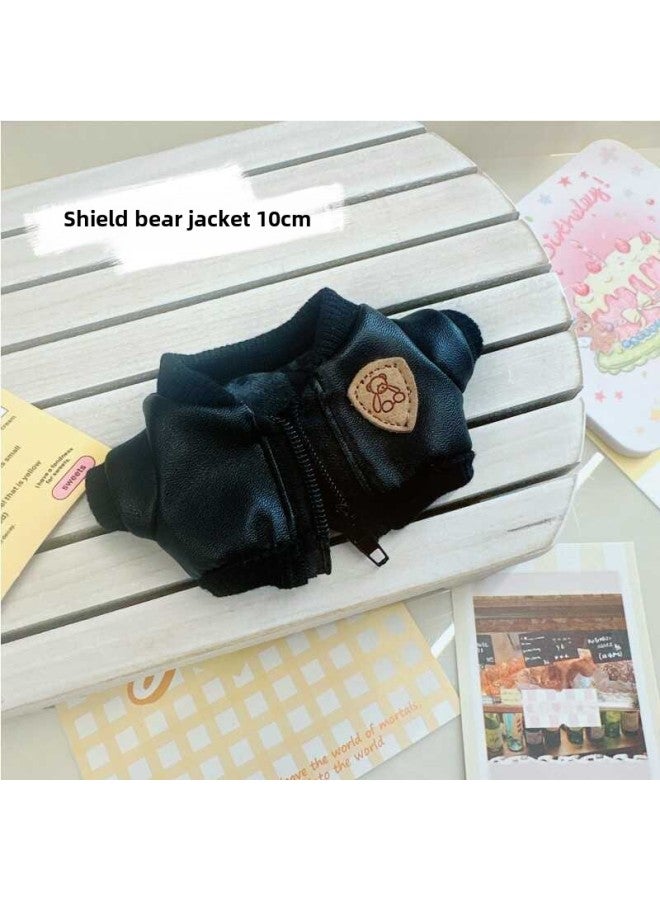 Only Clothes] 17cm Cloth Vinyl Clothes Baby Clothes 15cm Clothes Pay Suit Leather Jacket Coat-Specifications:10cm-Color:Shield Bear Jacket - Image 1