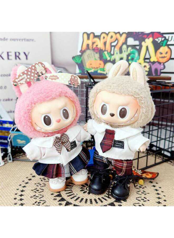 Only Clothes] 17cm Cloth Vinyl Clothes Baby Clothes 15cm Clothes Pay Suit Leather Jacket Coat-Specifications:10cm-Color:Shield Bear Jacket - Image 5