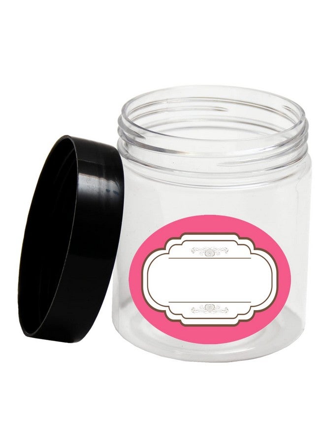 hodooly 12 Pack 6 Oz Plastic Jars With Lids,Wide-Mouth Clear Storage Containers With Black Lids,Empty Round Clear Plastic Jars With Lids And Labels For Body Butter,Bath Salt,Slime And Beauty Products - Image 4