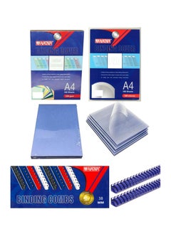 Binding Accessories With 38mm Comb Blue