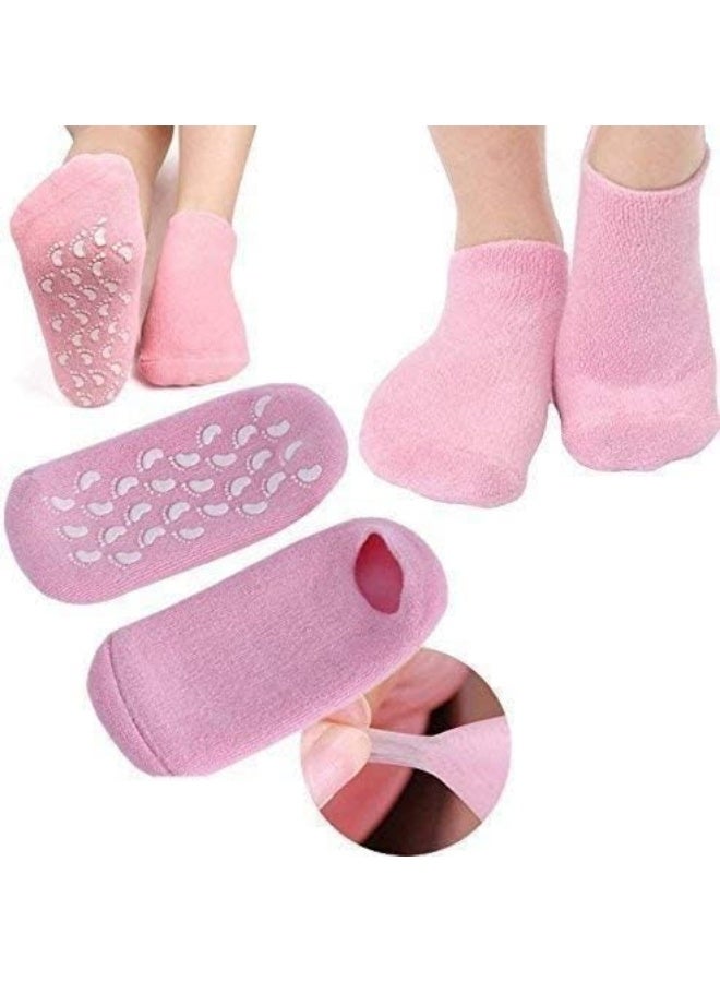 A pair of moisturizing gel socks, a foot peel mask that treats eczema, repairs, softens, and smooths dry, cracked feet and heels. Skin repair treatment with padded gel (black) - Image 5