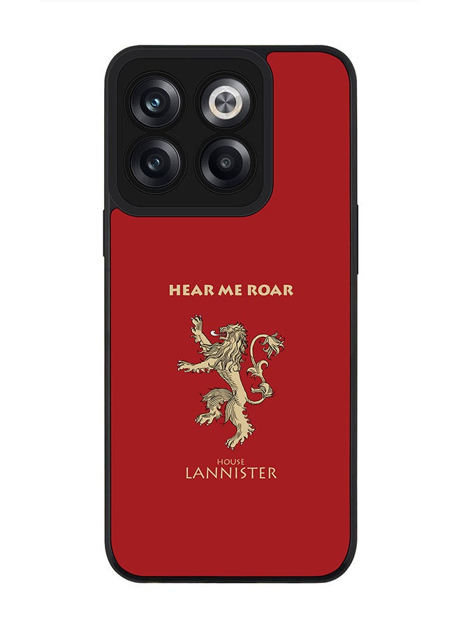 Stylizedd Rugged Black edge case for OnePlus 10T Slim fit Soft Case Flexible Rubber Edges Anti Drop TPU Gel Thin Cover - GOT House Lannister - Image 1
