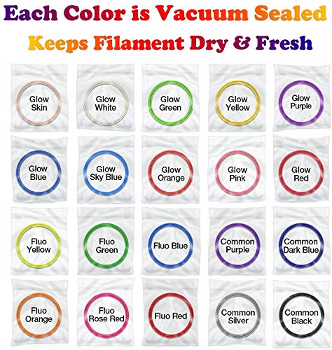 Magicwand®【40 Filaments】【5 Metres Each Total 200 Metres】 1.75 mm PLA Filaments for 3D Pens【Multicolored】 - Image 4