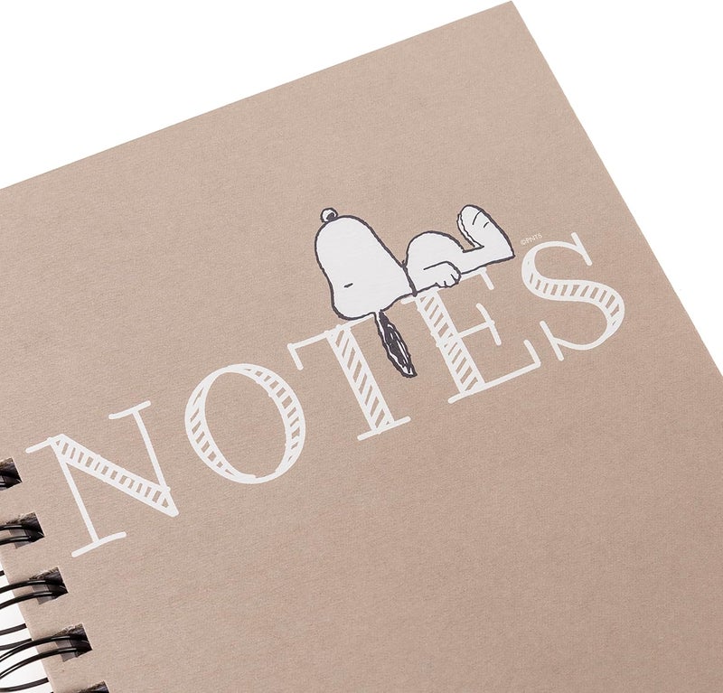 Graphique Snoopy Hardbound Spiral Journal, 160 Ruled Pages Hard Cover Notebook, Diary, Lists, Record Month and Date, Premium Paper, 6” x 8” - Image 3