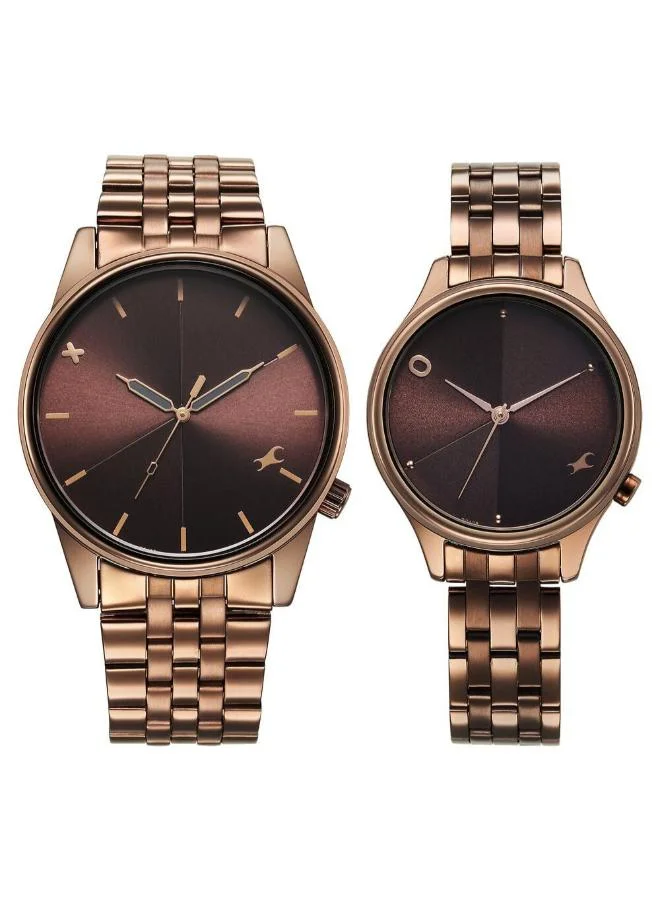 fastrack Unisex's Stainless Steel Analog Watch 33056296QM02 - 44 mm