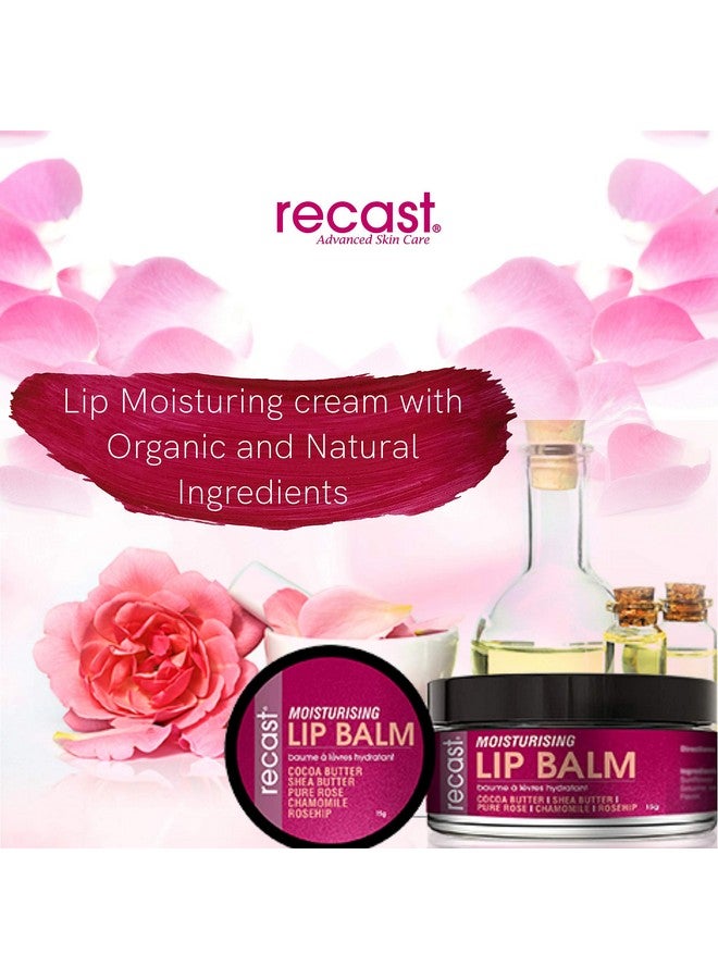 Recast Moisturising Lip Balm - Lip lightening, Restoring, Moisturising w/Pure Rose, Cocoa butter, Shea butter, Rosehip seed oil & more 15g - Image 3