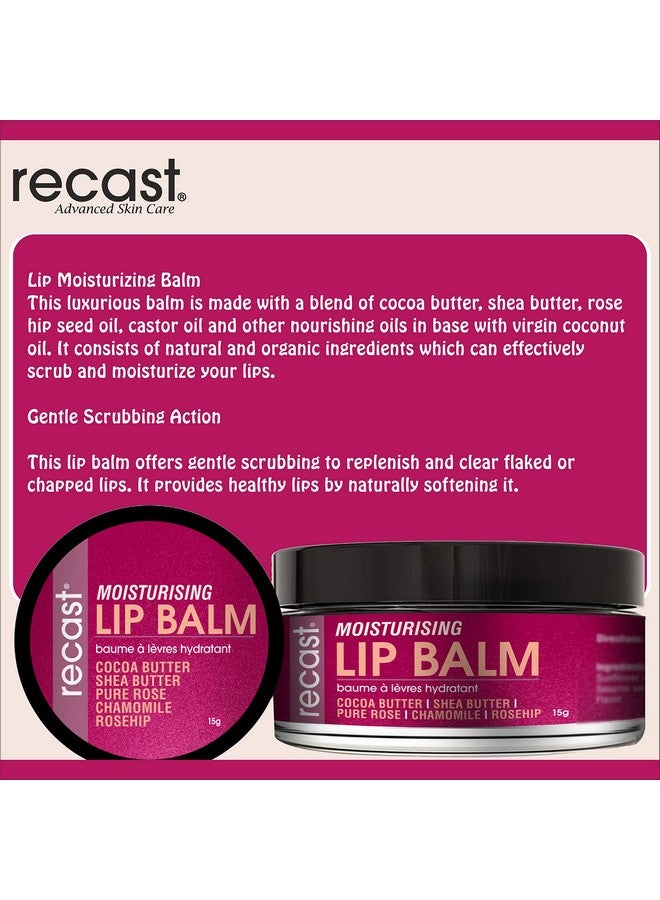 Recast Moisturising Lip Balm - Lip lightening, Restoring, Moisturising w/Pure Rose, Cocoa butter, Shea butter, Rosehip seed oil & more 15g - Image 5