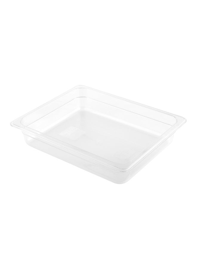 Restaurantware 2.5 Inch Deep Food Pans, 1 1/2 Size Commercial Food Storage Container - Freezable, Break-Resistant, Clear Plastic Cold Pans, Dishwashable, For Kitchens, Restaurants, Or Cafeterias - Image 1