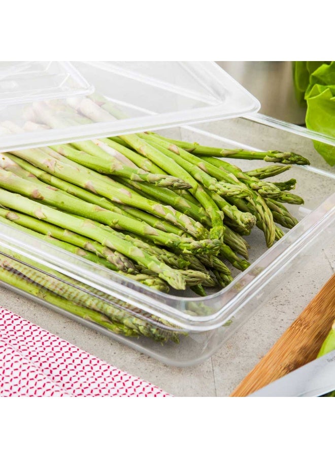 Restaurantware 2.5 Inch Deep Food Pans, 1 1/2 Size Commercial Food Storage Container - Freezable, Break-Resistant, Clear Plastic Cold Pans, Dishwashable, For Kitchens, Restaurants, Or Cafeterias - Image 3