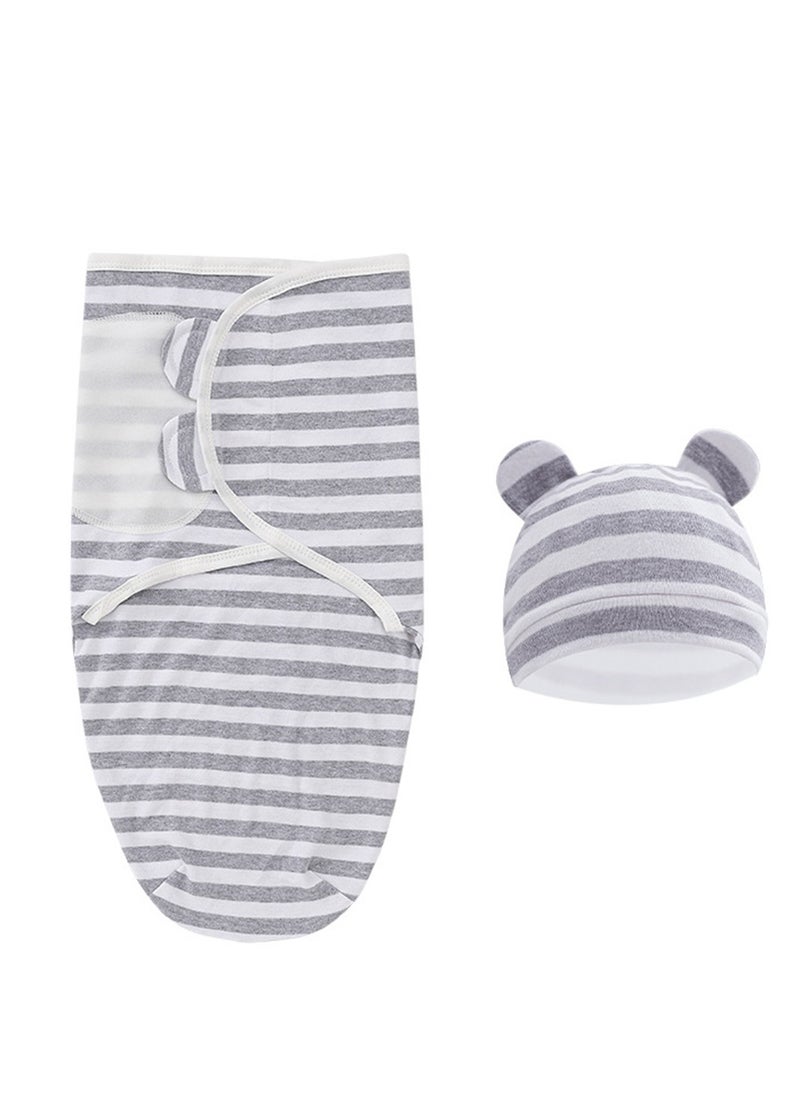 Generic Newborn swaddle comfortable sleeping bag with hood set delivery room swaddle  - Image 1