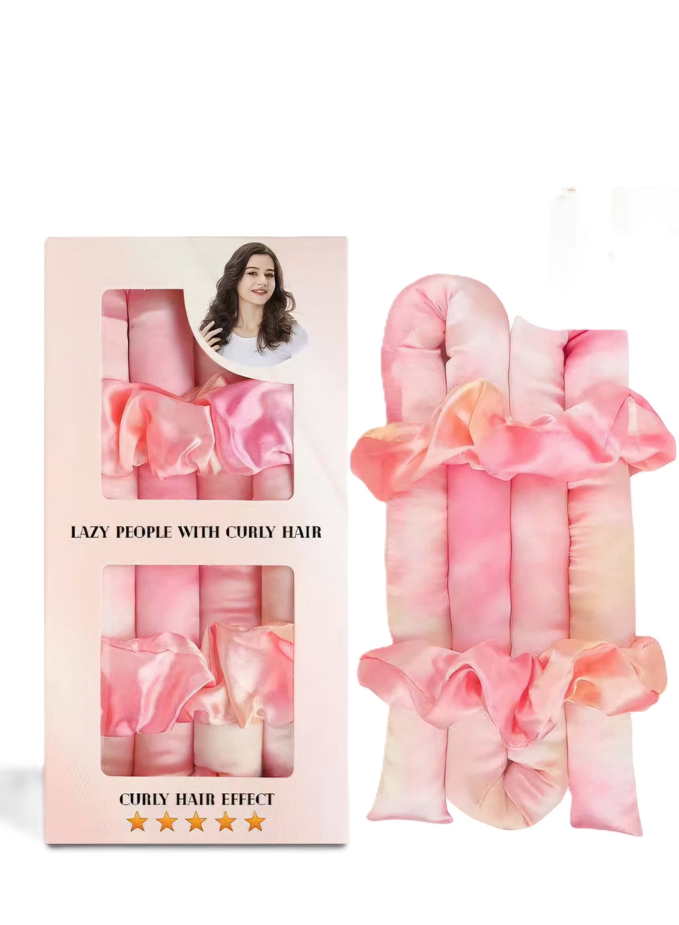 3pcs/Set Polyester/Polyester Fiber Heatless Curling Rods, All Season