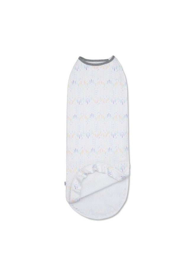 Nanit Sleep Wear Swaddle - Chevron Raindrops- NB - Image 2