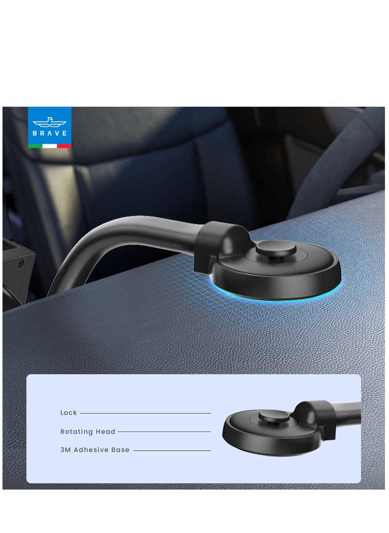 Brave - Car Phone Holder for Dashboard, 360° Rotatable Phone Mount for Dashboard/LCD Display Compatible with Tesla Car and iPhone 15 Plus/Pro/Max 14 13 12 11 Series, ‎Galaxy S23 Ultra & All Smart Phones - Image 1