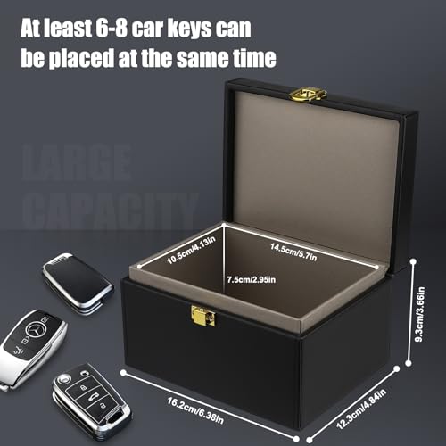 Diyife Faraday Box, [8-12 Car Keys Capacity] Large Capacity Faraday Cage for Car Key, RFID Signal Blocking Box Key Fob Protector Anti Theft Car Signal Blocking Box for Car Keys, Phones - Image 2