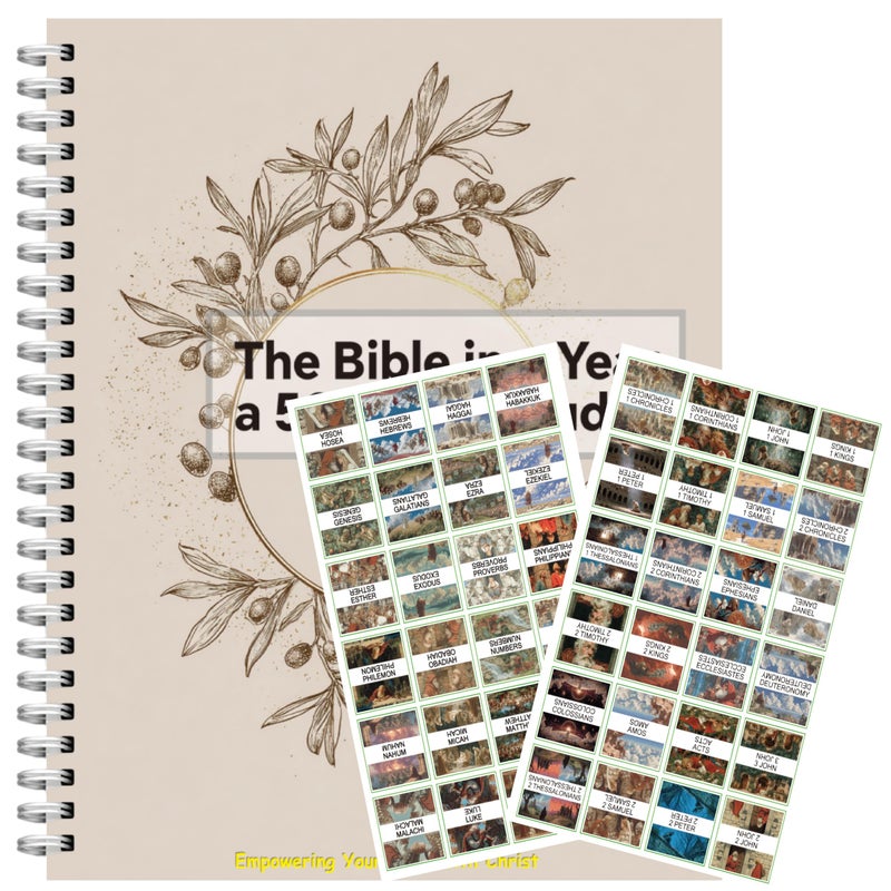 MapeloreCrafted 52-Week Bible Study for Women: Bible in a Year Journal & Daily Devotionals | Spiral Bound, 8.5" x 11" - Image 1